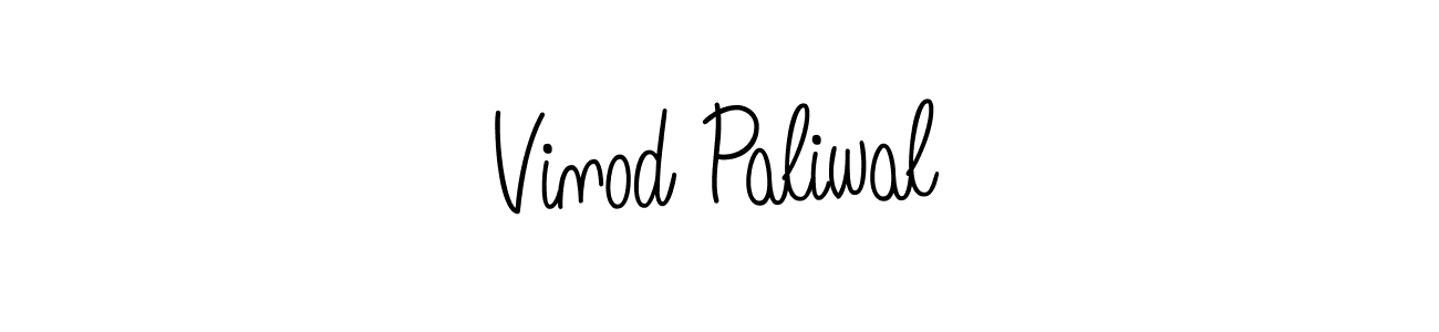 You should practise on your own different ways (Angelique-Rose-font-FFP) to write your name (Vinod Paliwal) in signature. don't let someone else do it for you. Vinod Paliwal signature style 5 images and pictures png